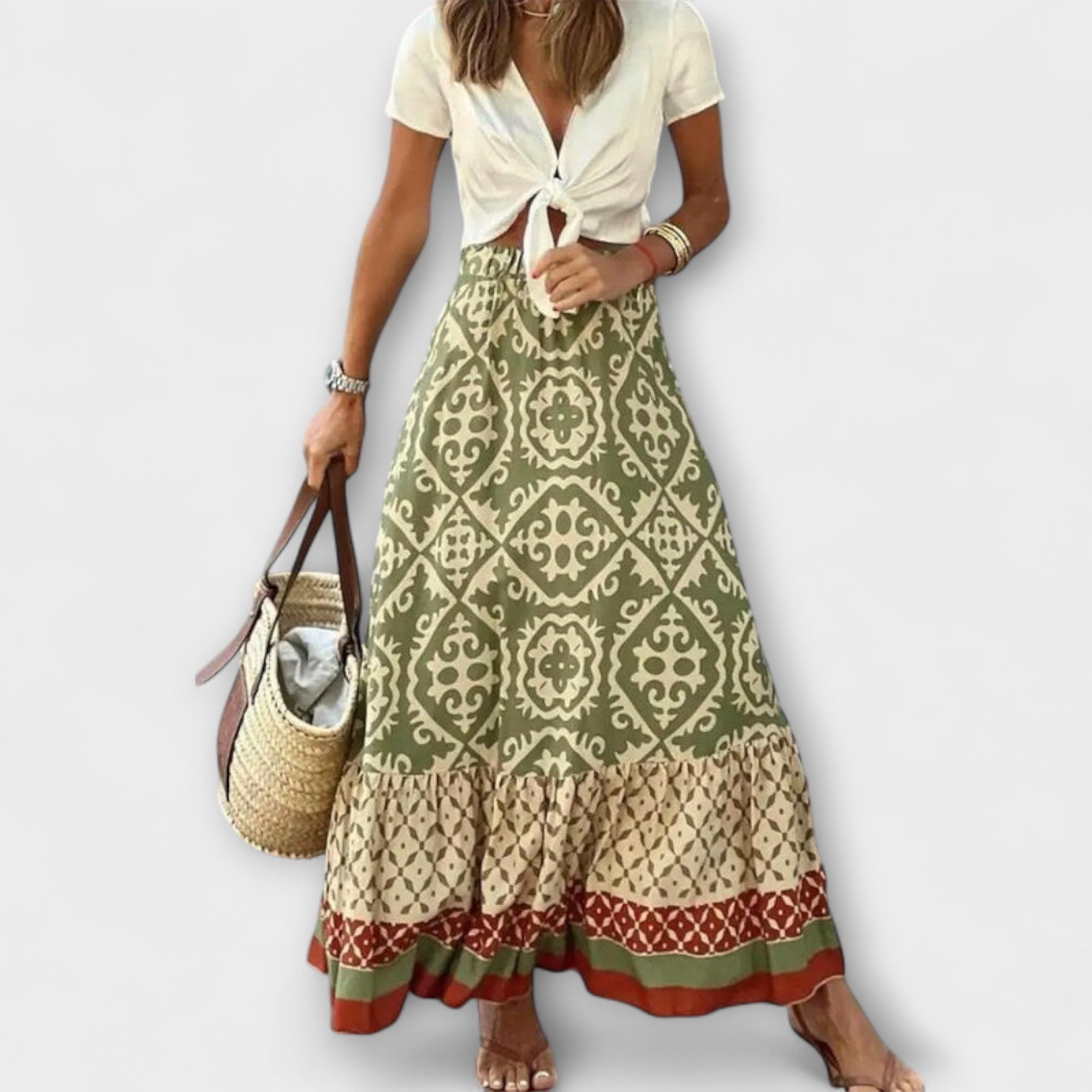High-Waisted Summer Skirt for Women - Comfort and Elegance