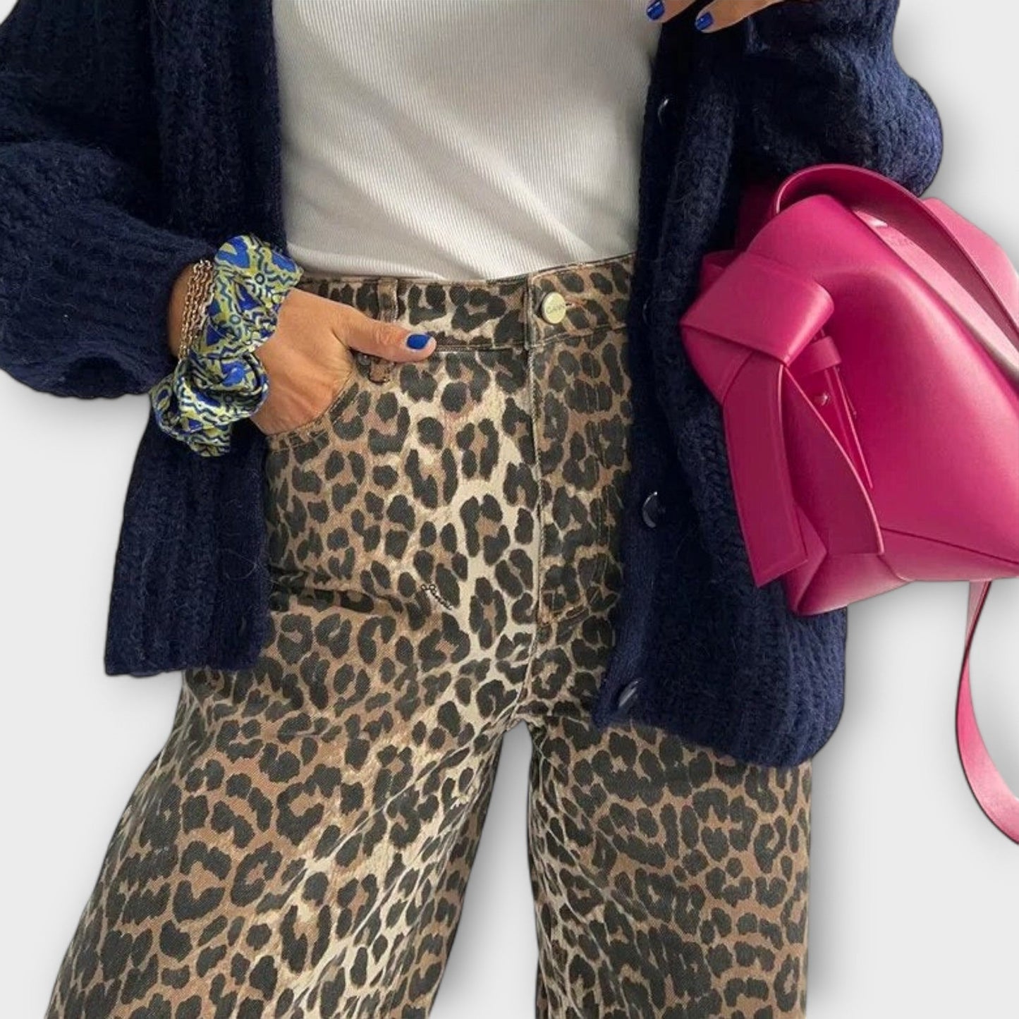 Chandra Vintage Tiger Print Jeans