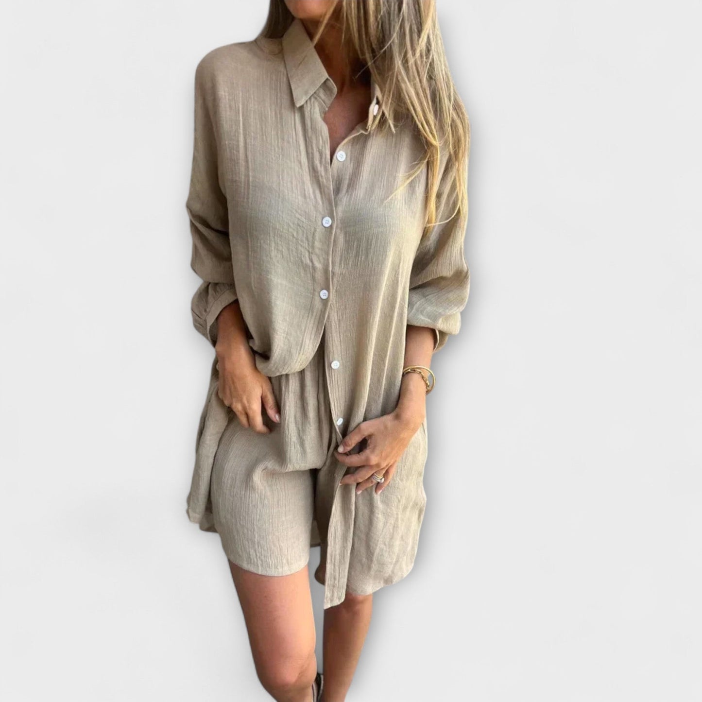 Serin – Two-Piece Summer Set with Oversized Shirt