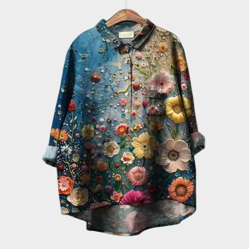 SOFIA™ | Oversized Floral Blouse for Comfort