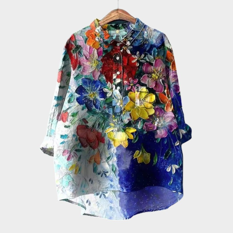SOFIA™ | Oversized Floral Blouse for Comfort