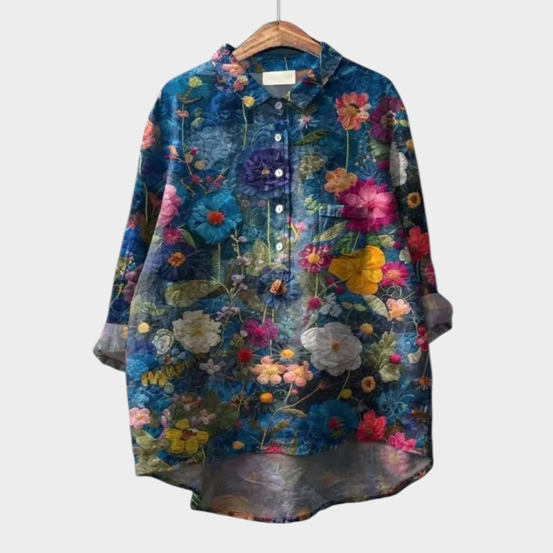 SOFIA™ | Oversized Floral Blouse for Comfort