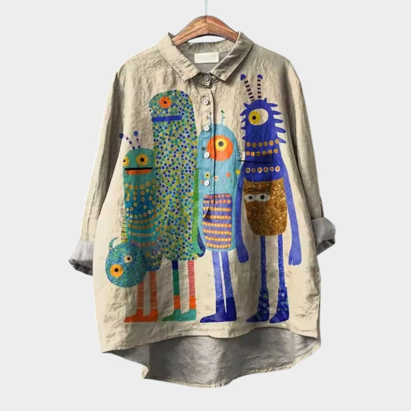 ELISABETTA™  | Oversized Floral Blouse with Comfort