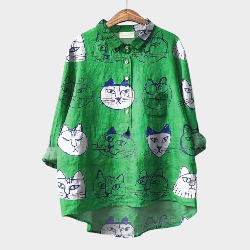 ELISABETTA™  | Oversized Floral Blouse with Comfort