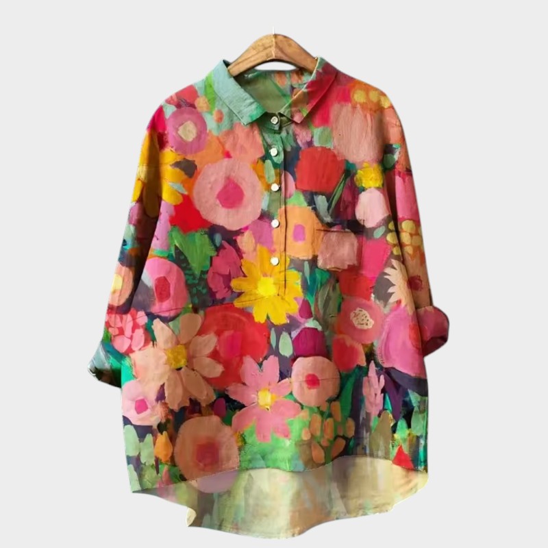 ELISABETTA™  | Oversized Floral Blouse with Comfort