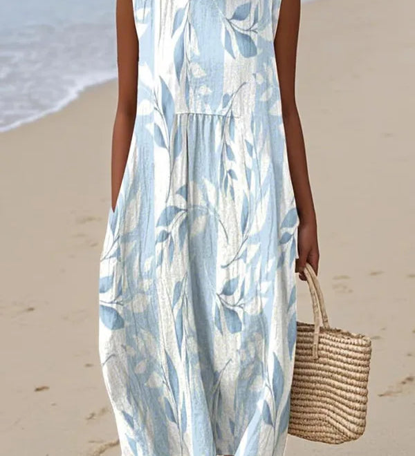 Adelina | Long Summer Dress Floral Patchwork