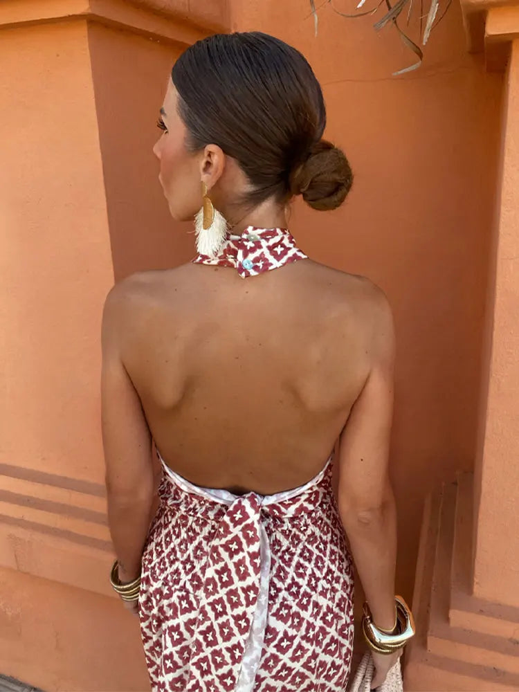 Miki - Elegant Midi Dress with Exposed Shoulders