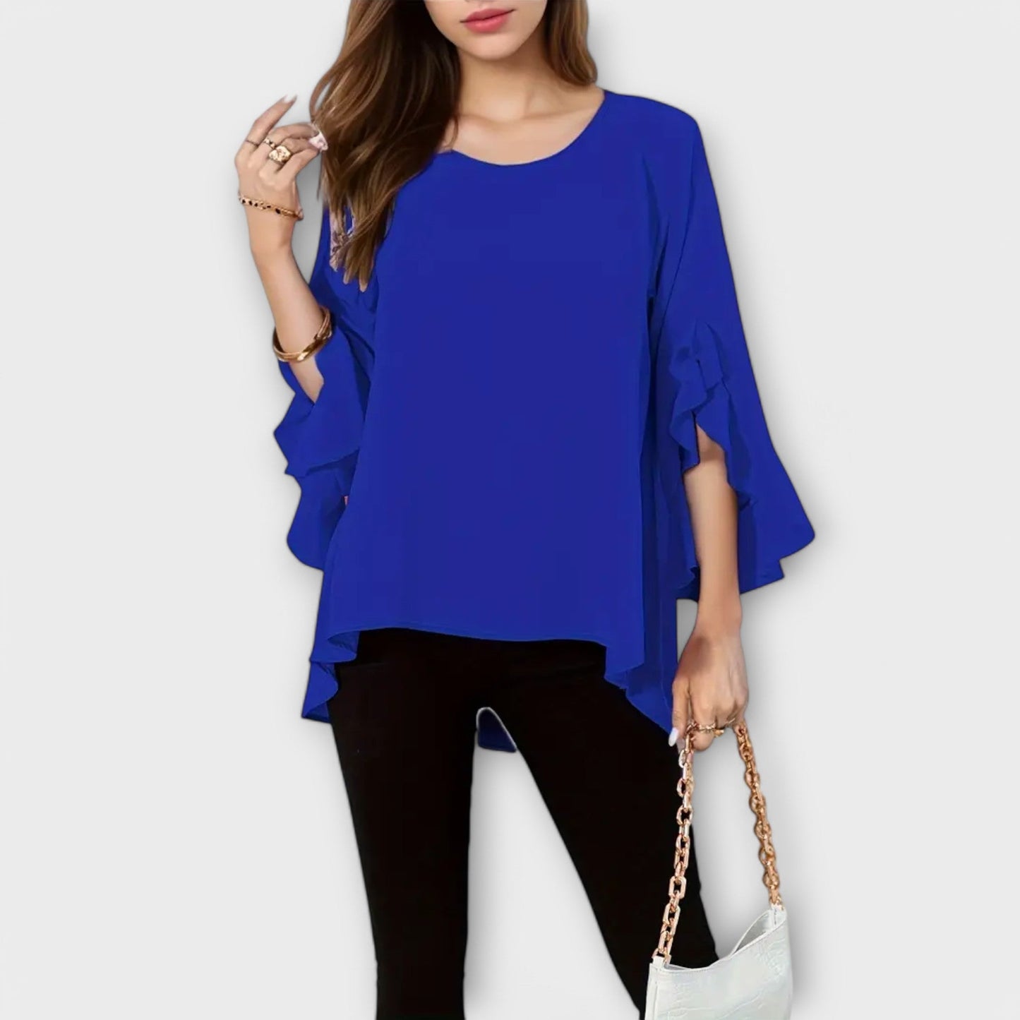 Perfect Spring Shirt with Round Collar