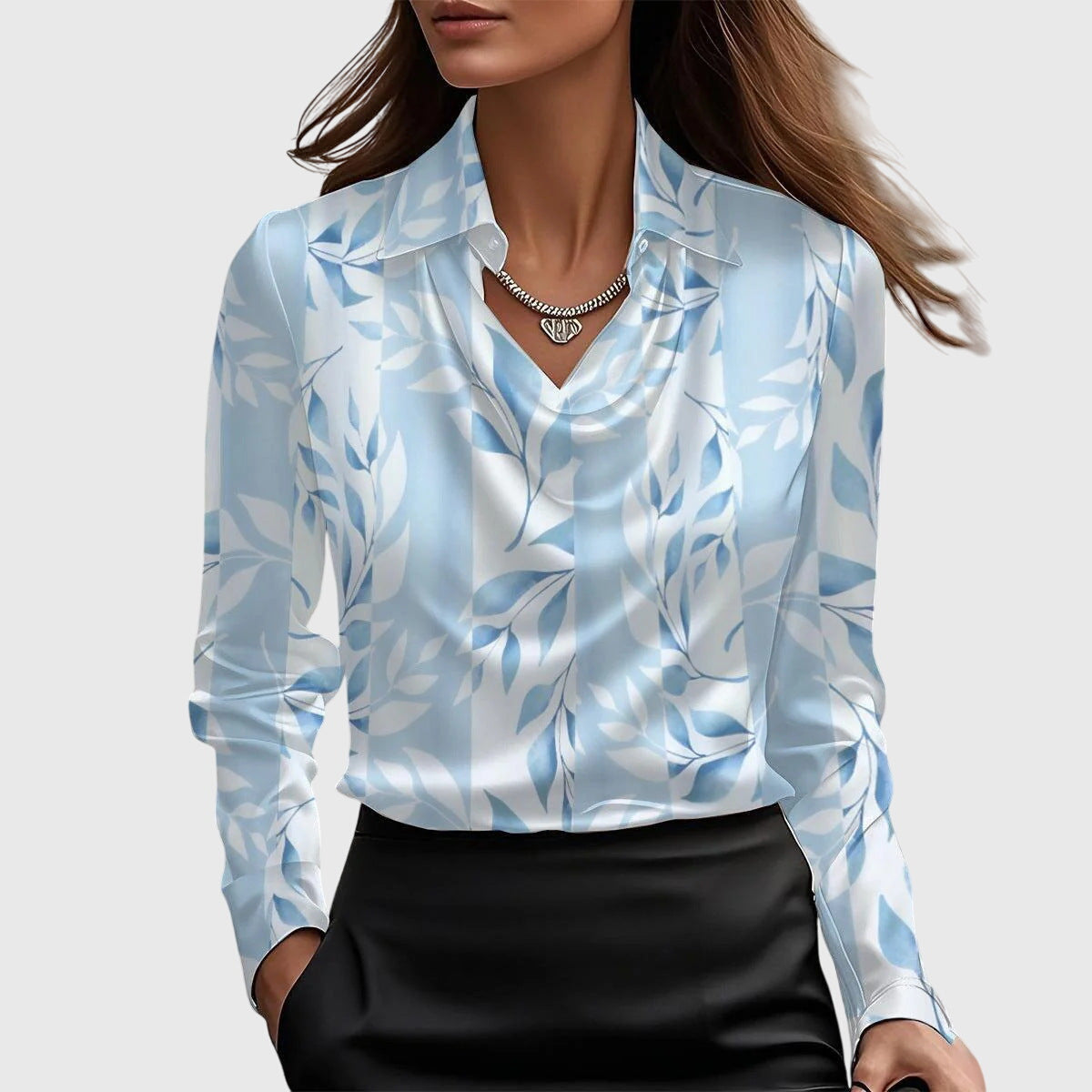 Brooklyn – Elegant Shirt Made of Shiny Satin Fabric