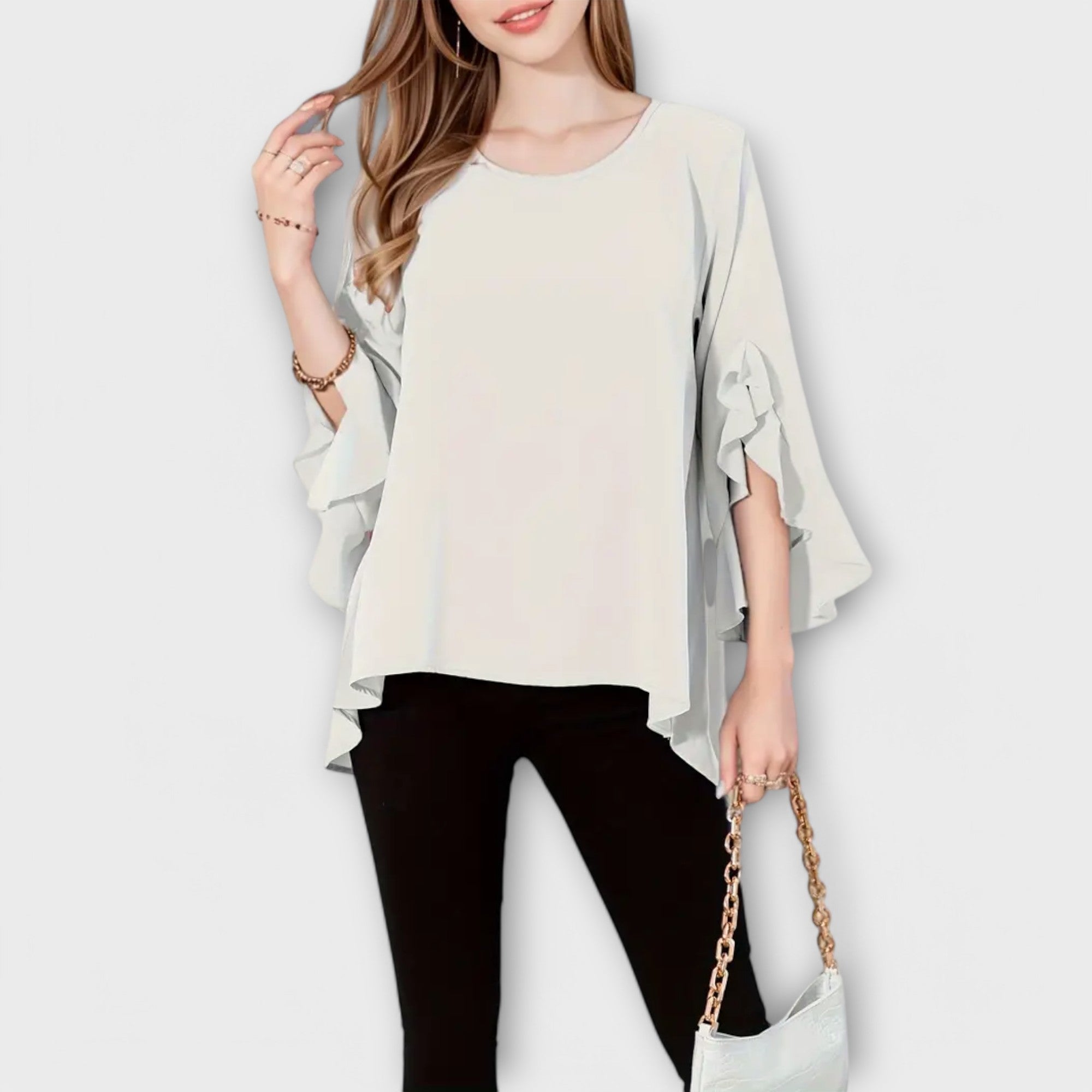 Perfect Spring Shirt with Round Collar