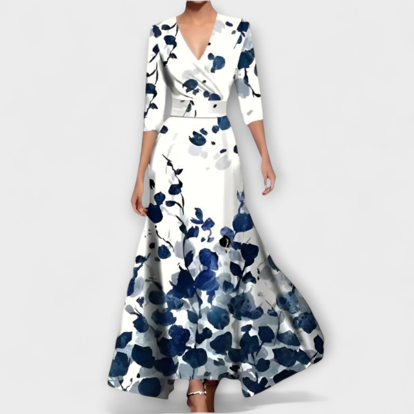 Elegant Women's Dress with Trendy Sleeves