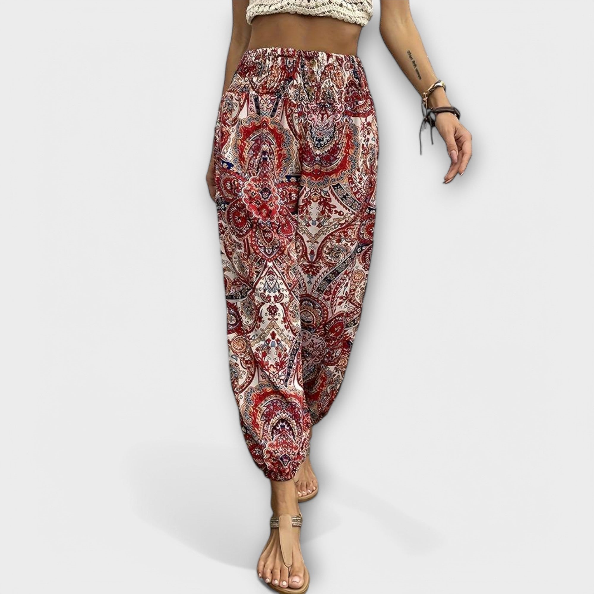 Scarlet Ethnographic Pants - Unique Comfort and Style