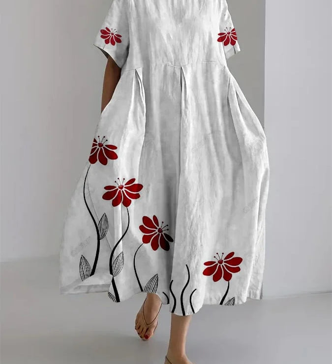 SABRINA | Long Floral Dress with Natural Elegance and Maximum Comfort for Every Informal Moment