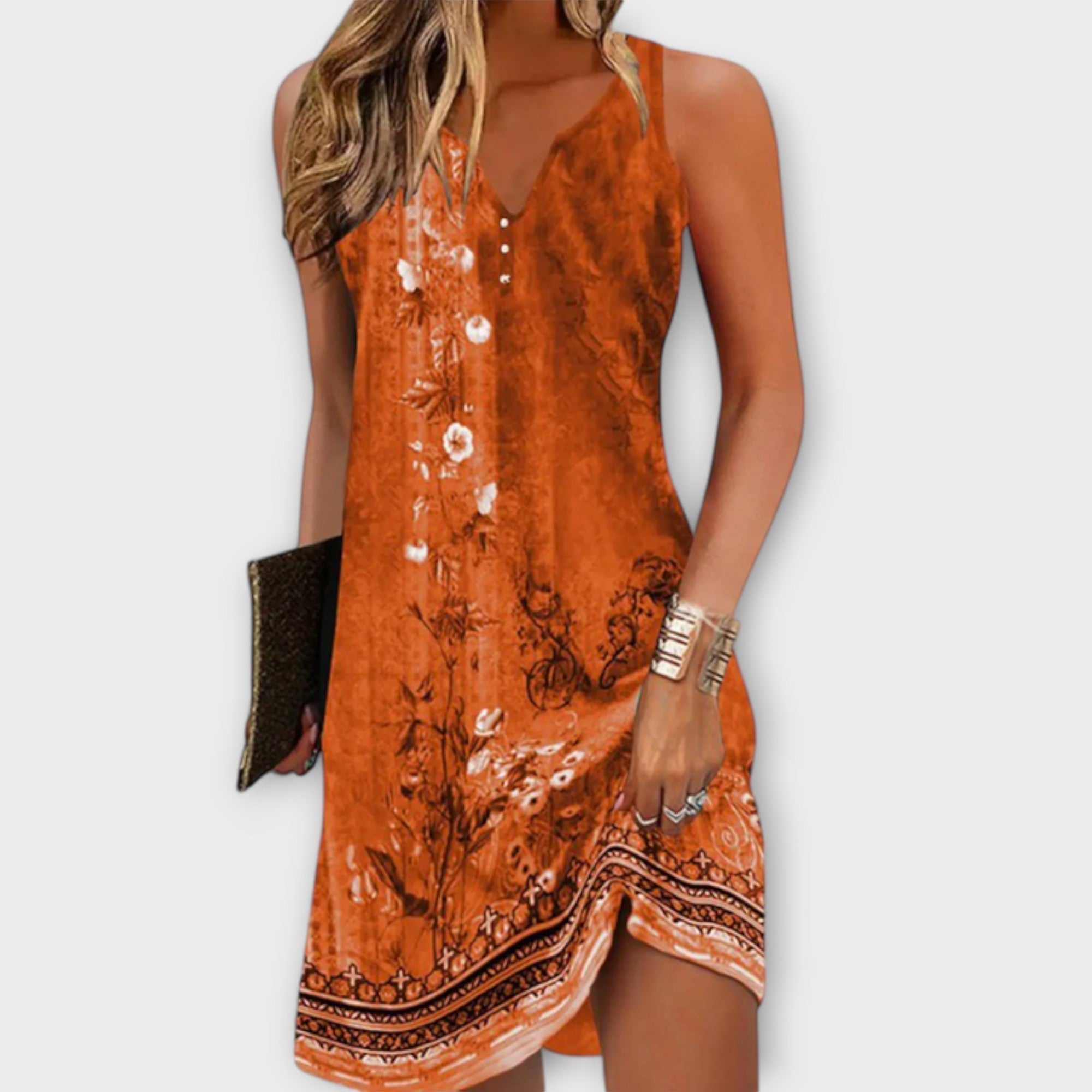 Floral Midi Tessa Dress for Women - Elegant and Comfortable Summer