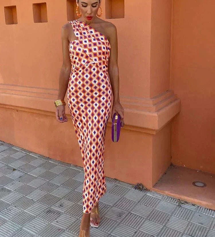 Irmgardi | Elegant One-Shoulder Dress