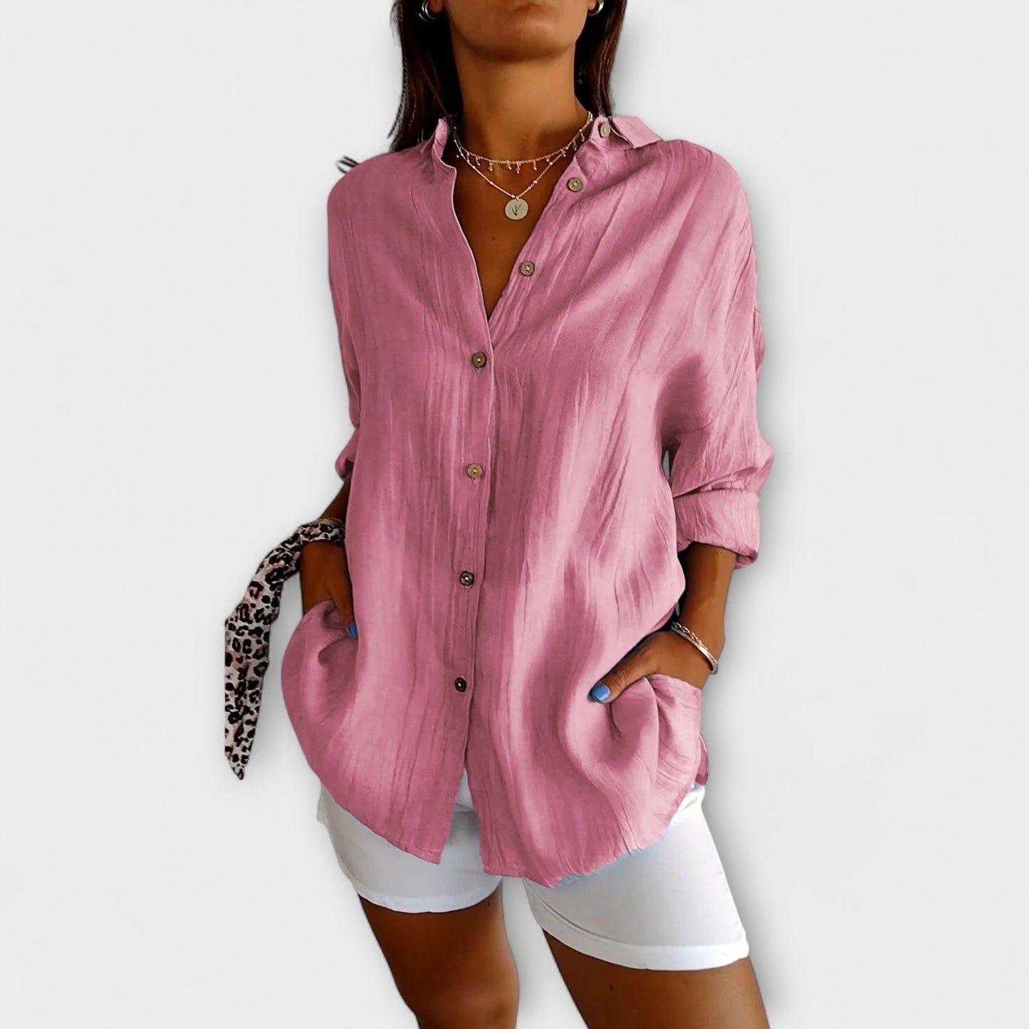 Elegant Saskia Blouse with Pleats for Women