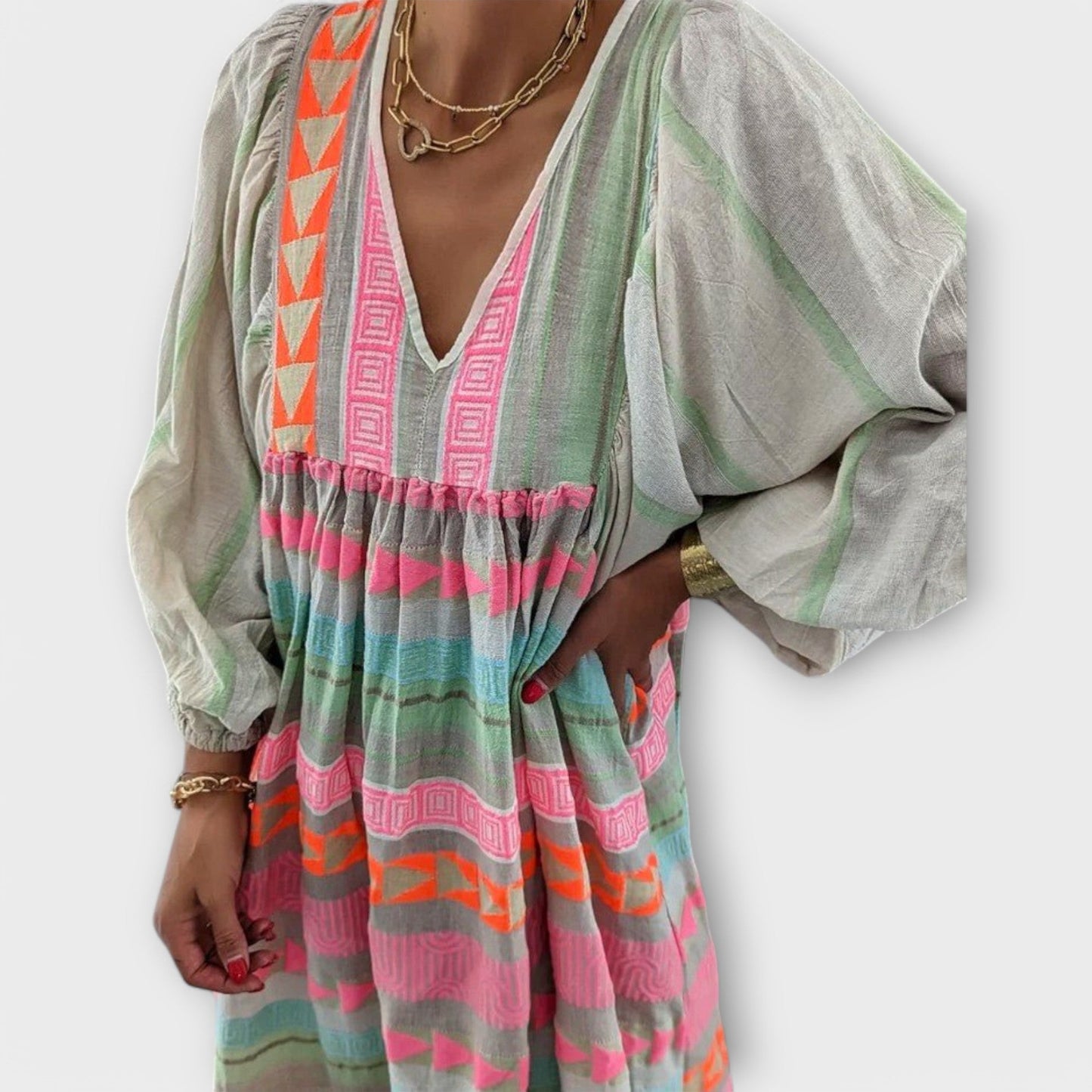 Hermine Vibrant Loose Dress – A Wide and Comfortable Dress for Every Day