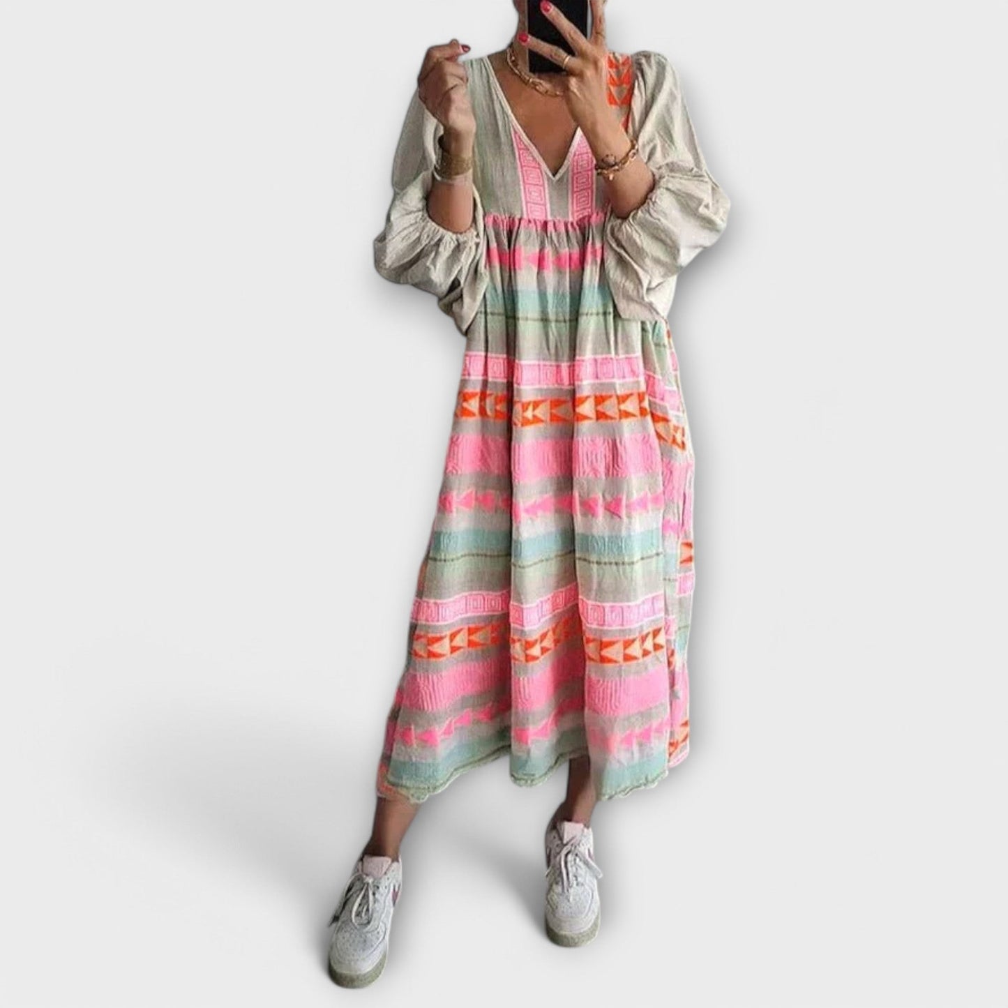 Hermine Vibrant Loose Dress – A Wide and Comfortable Dress for Every Day