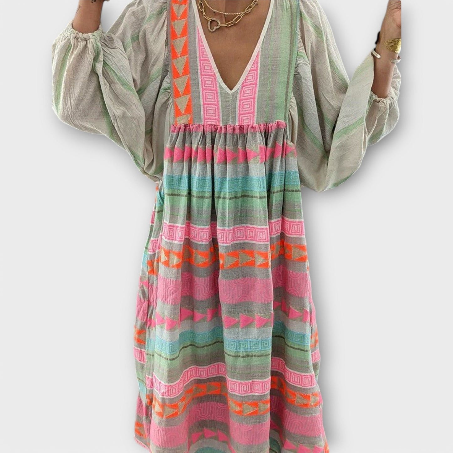 Hermine Vibrant Loose Dress – A Wide and Comfortable Dress for Every Day