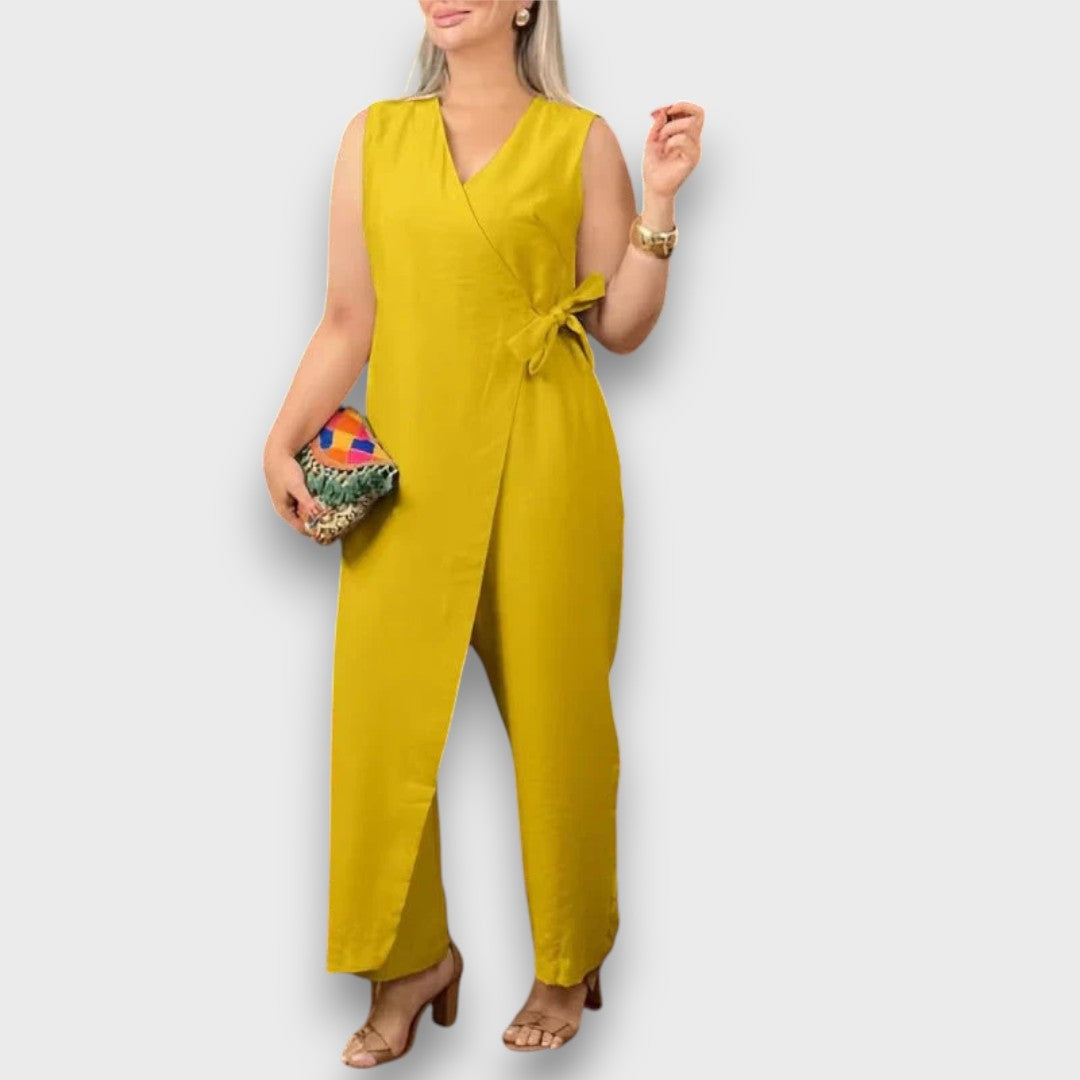 Zafina – Jumpsuit with Waist Tie
