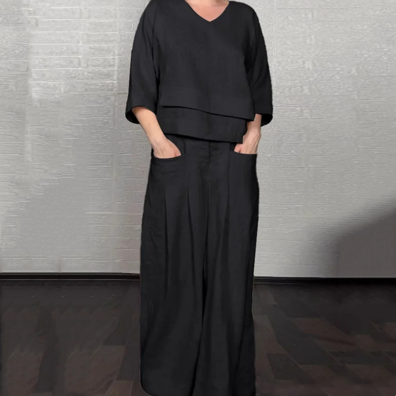 Angelina - Wide Leg Minimalist Set