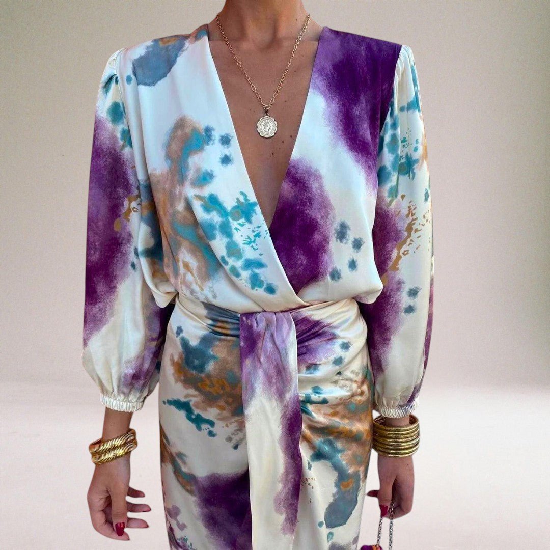 Valeria | Elegant Dress with Waist Tie