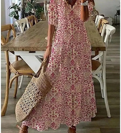 Ava - Elegant Boho Dress with Belly Coverage