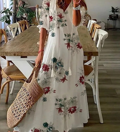 Ava - Elegant Boho Dress with Belly Coverage