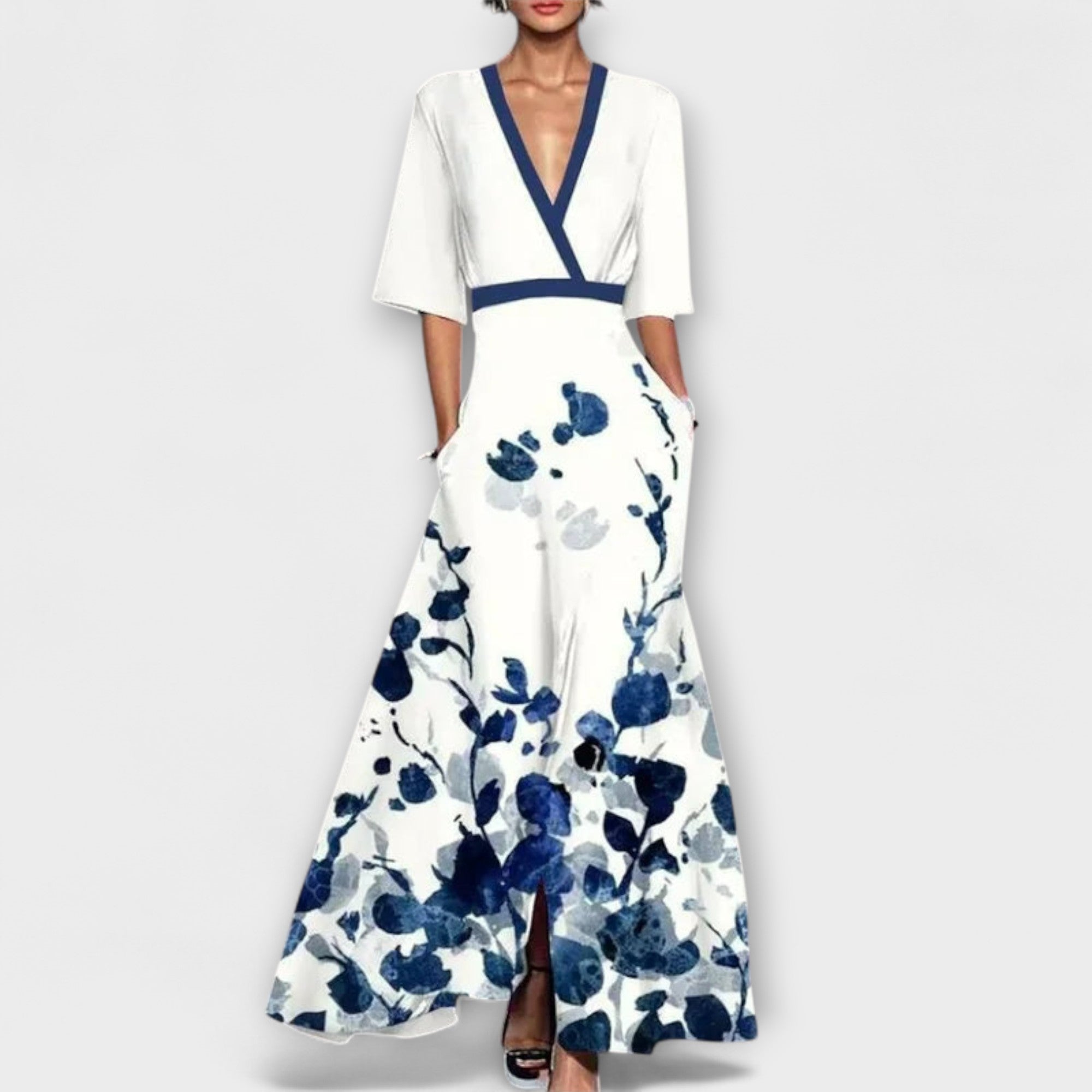 Elegant Women's Dress with Trendy Sleeves