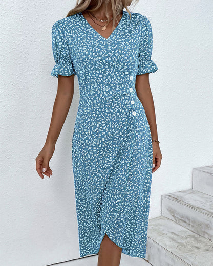 Elaine – Floral Summer Dress with Tummy Coverage