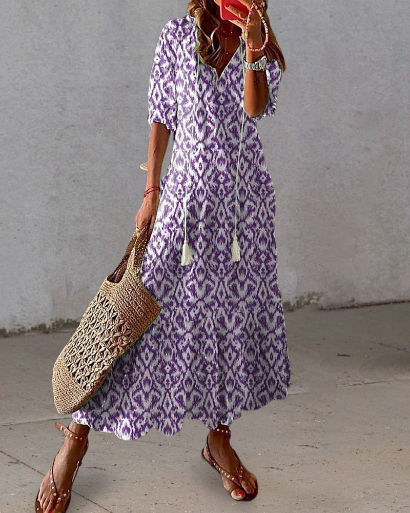 Ava - Elegant Boho Dress with Belly Coverage