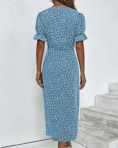 Elaine – Floral Summer Dress with Tummy Coverage