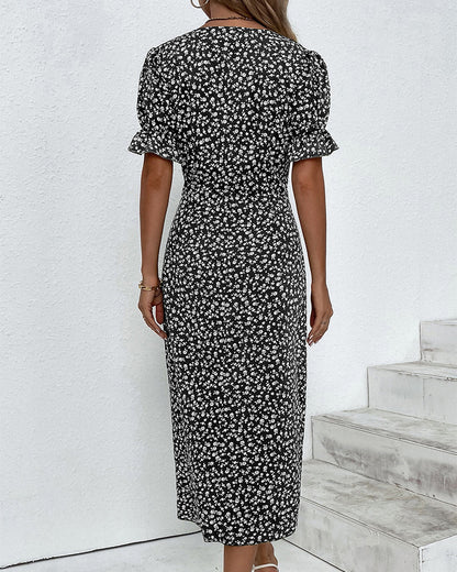 Elaine – Floral Summer Dress with Tummy Coverage