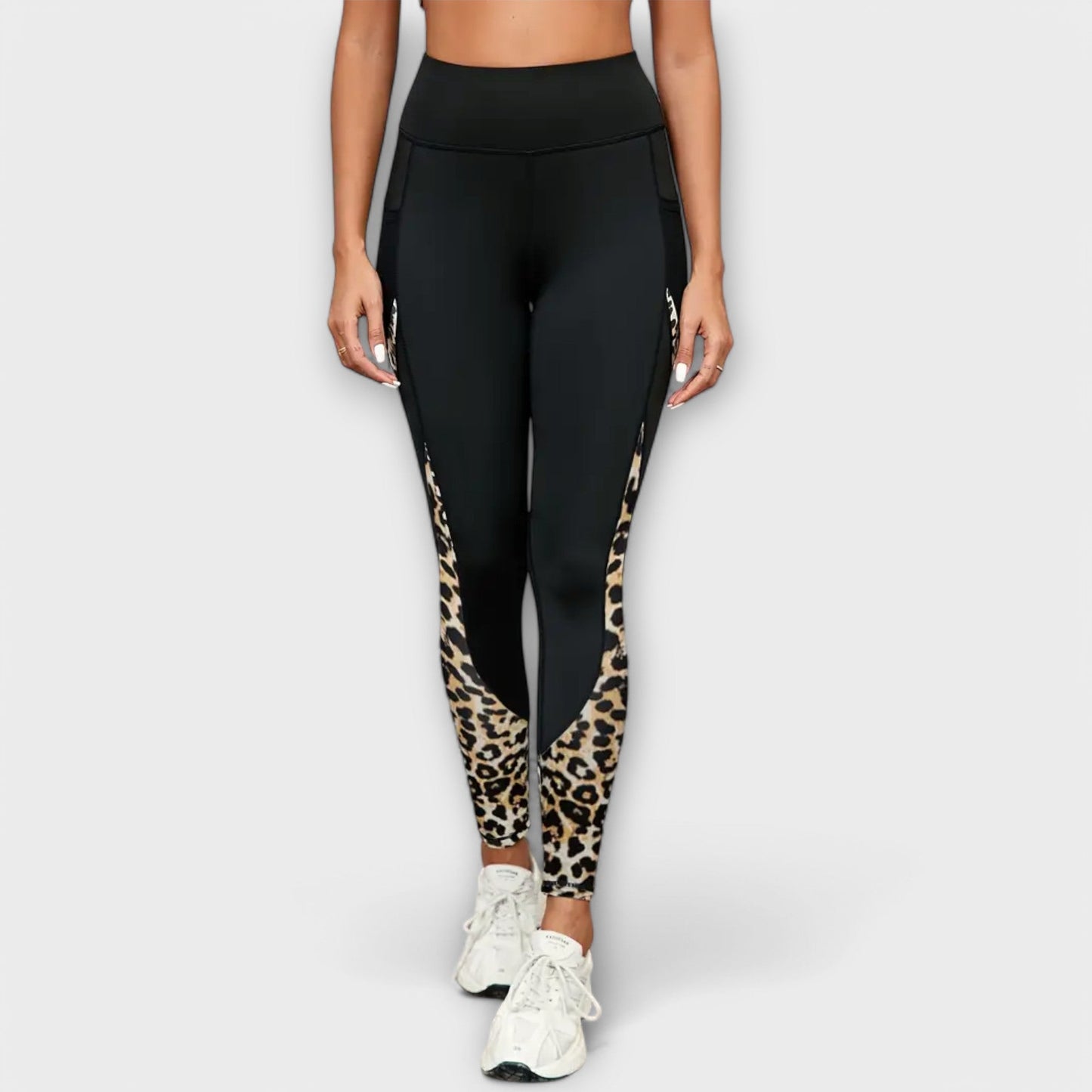 High-Waisted Tiger Print Workout Leggings