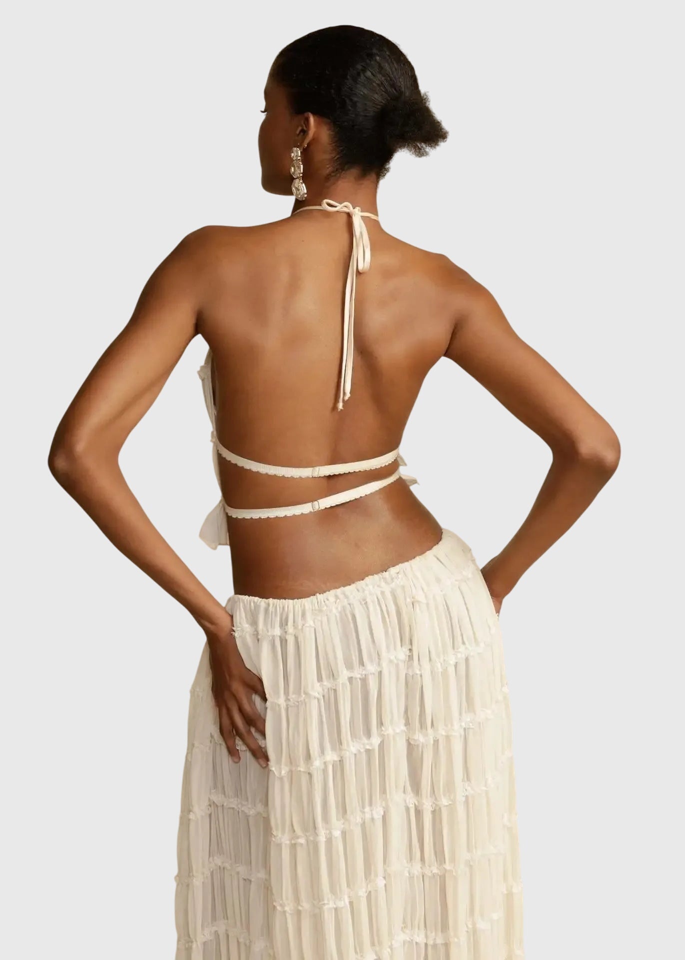"Alesia" | Elegant summer dress with natural motifs.