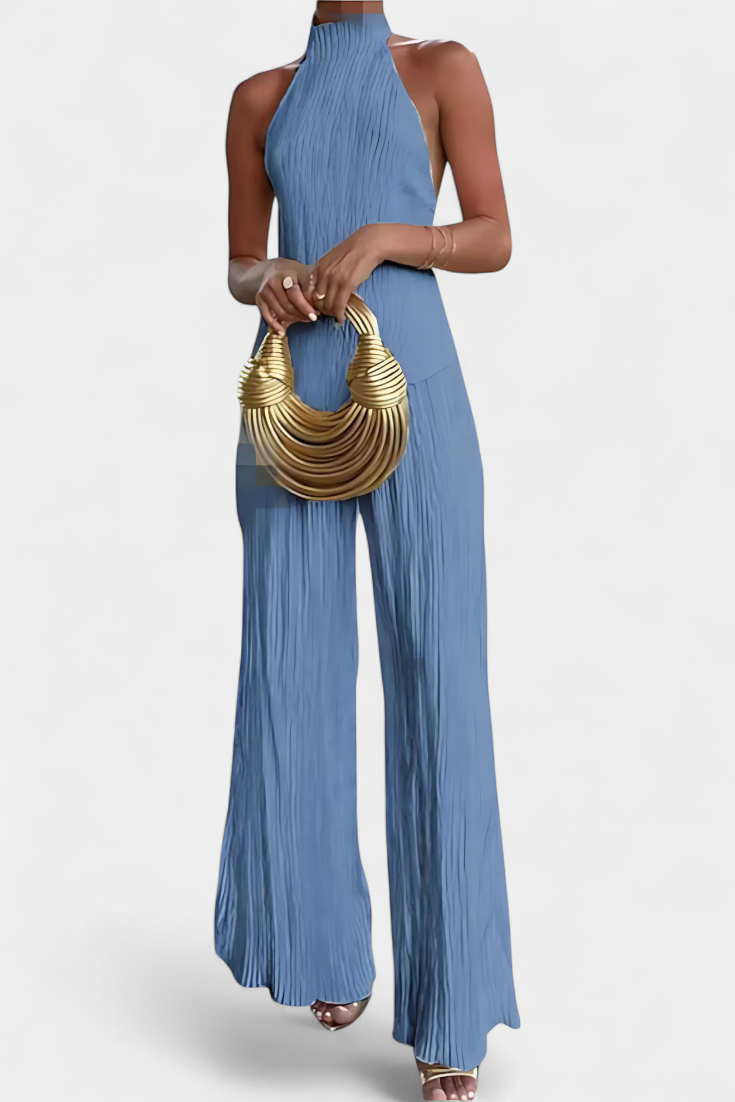 Elegant Pillarika Set with Asymmetric Top and Flowing Pants