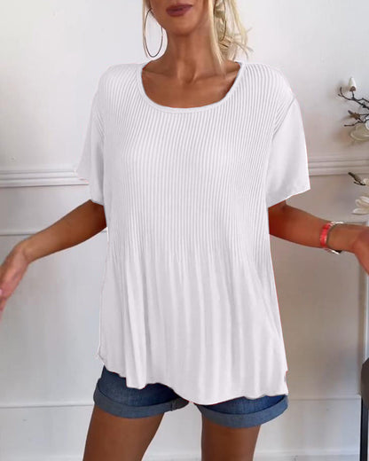 Blouse Shirt with Ruffled Cow Neck
