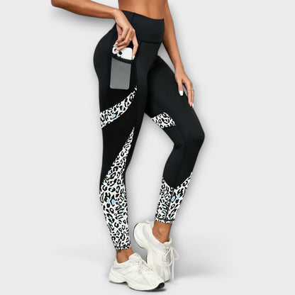 High-Waisted Tiger Print Workout Leggings