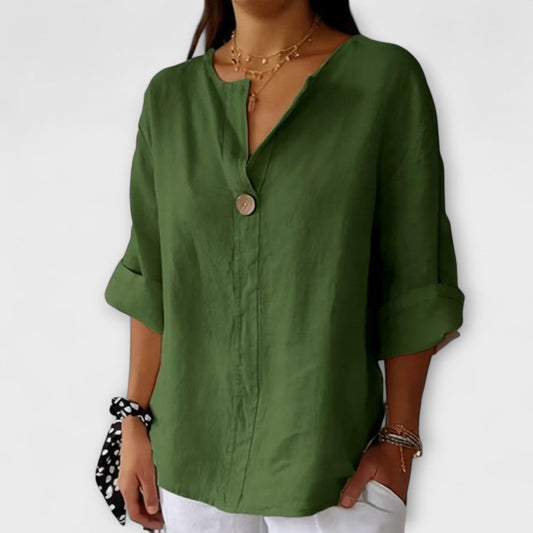 Nicole's Elegant V-Neck Shirt