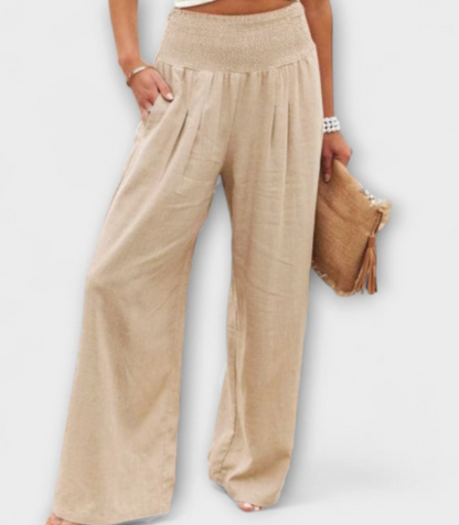 Wide and Comfortable Linen Pants - Elegant for Any Occasion