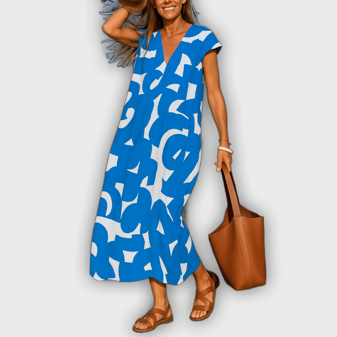 Cecilia™ Light and Feminine V-Neck Dress