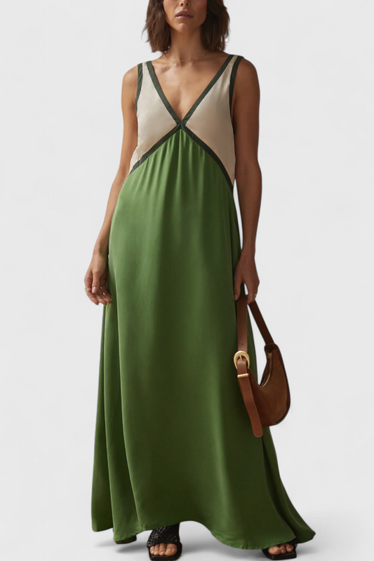 Boho Summer Dress with V-Neck