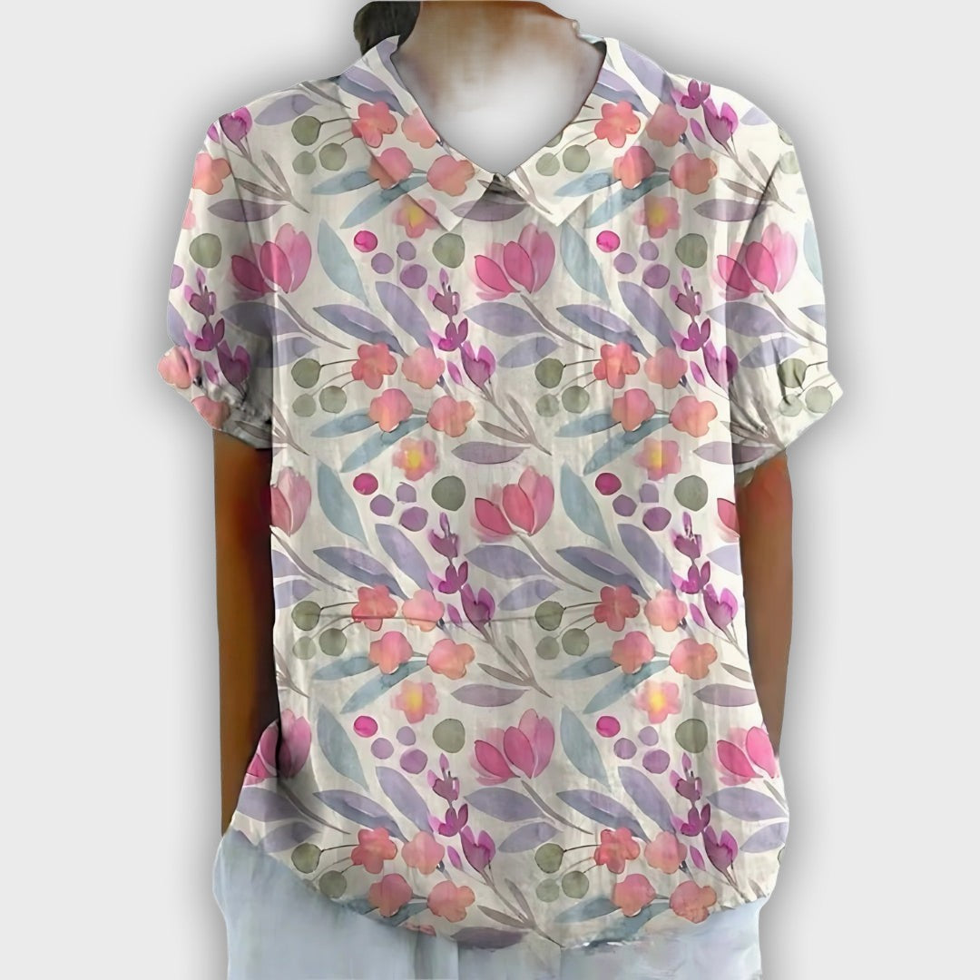 Floral Linen Shirt for Women - Comfort and Elegance for Every Occasion