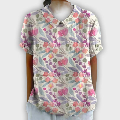 Floral Linen Shirt for Women - Comfort and Elegance for Every Occasion