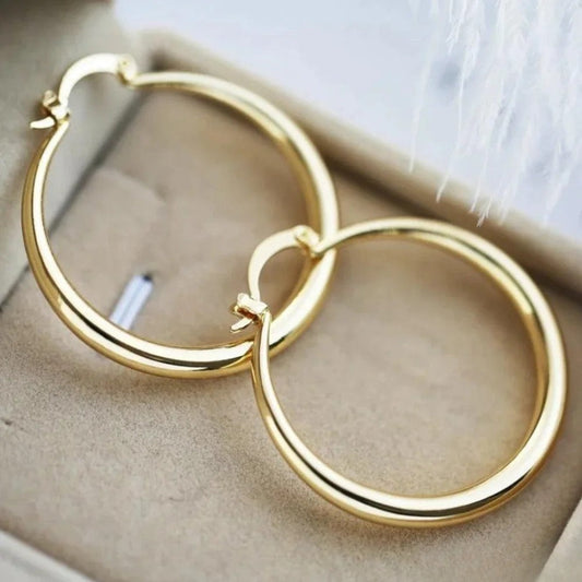 Large Gold Hoops Earrings