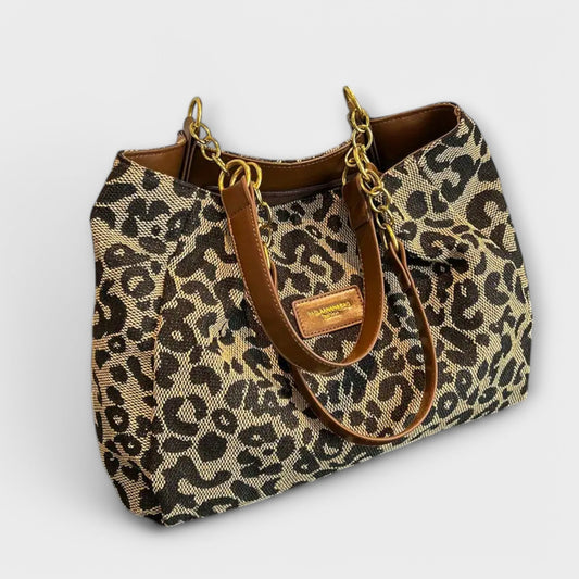 Canvas Bag with Tiger Print - Modern Design and Everyday Comfort