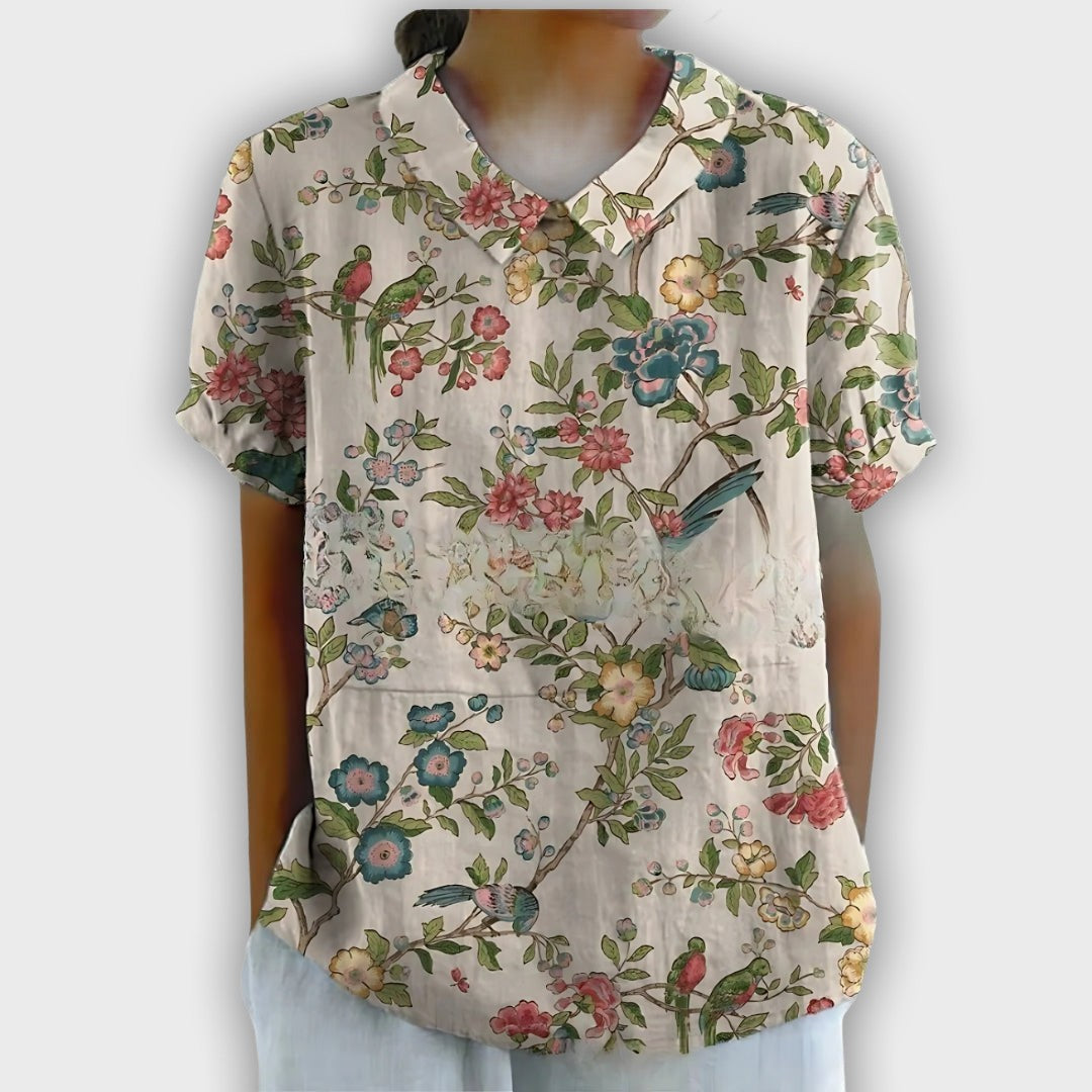 Floral Linen Shirt for Women - Comfort and Elegance for Every Occasion