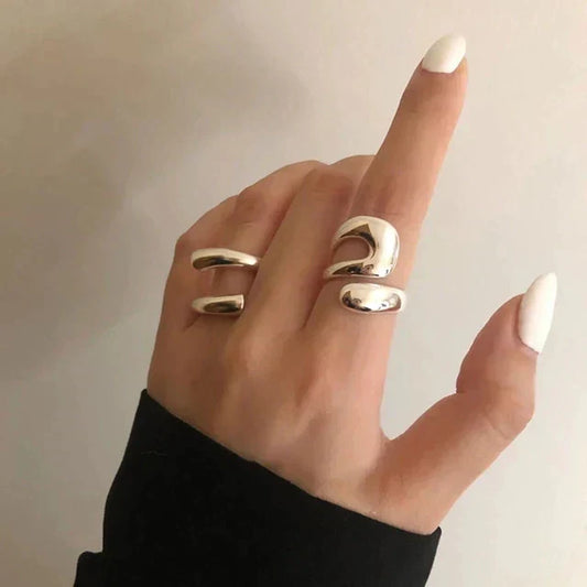 Adjustable Designer Ring Made of Stainless Steel