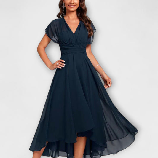 Short A-Line Dress with V-Neck