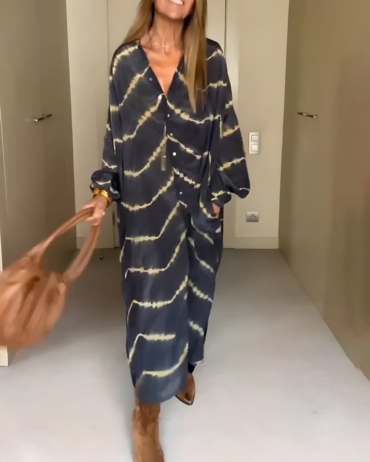 Julia™ | Bohemian Maxi Dress with Stripes